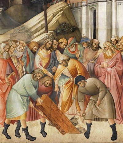 Koning Salomo Begraaft een van de Balken van het Kruis door Agnolo Gaddi
