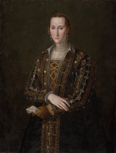Eleonora di Toledo (1522-1562) door Agnolo Bronzino