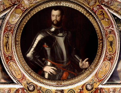 Portret van Jean de Medicis genaamd Jean des Bands Noires (Giovanni dalle Bande Nere) (1498-1526) door Bronzino (1503-1572) - Schilderij bewaard in Palazzo Vecchio, Florence door Agnolo Bronzino