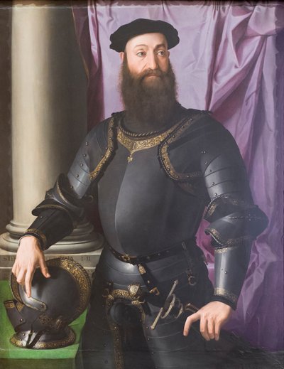 Portret van Stefano IV Colonna door Agnolo Bronzino