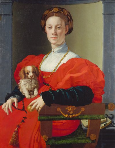 Portret van een Dame in Rood, c.1533 door Agnolo di Cosimo Bronzino