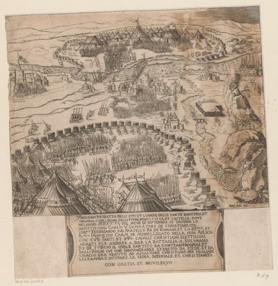 Belegering van Wenen door de Ottomanen door Agostino Veneziano