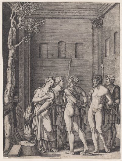 Iphigenia door Agostino Veneziano