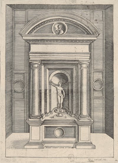 Primum Tenplum Iovis in Capitolio door Agostino Veneziano