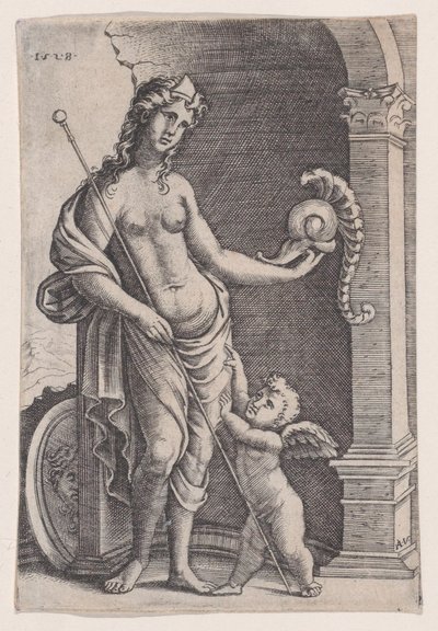 De Liefde voor Glorie door Agostino Veneziano