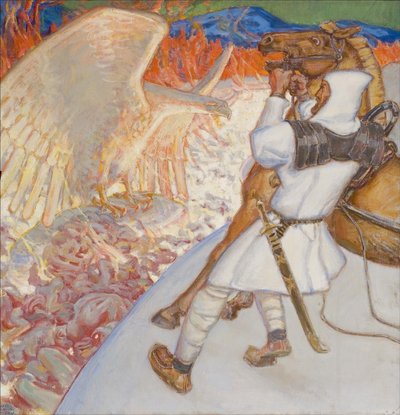 Lemminkäinen bij de Rivier van Tuonela, 1920 door Akseli Gallen Kallela