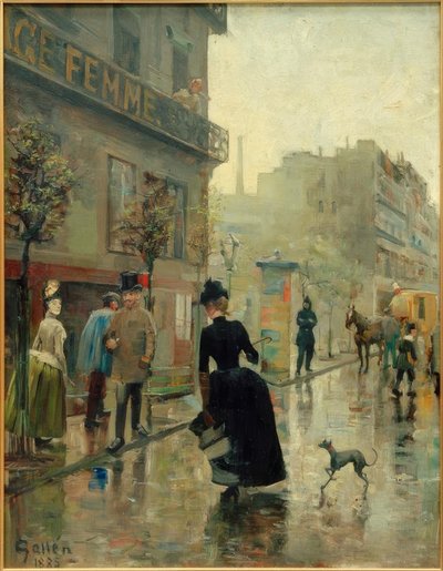 Boulevard in Parijs door Akseli Valdemar Gallen Kallela