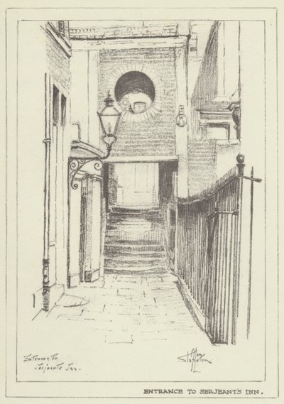 Ingang naar Serjeants Inn door Alan Stapleton