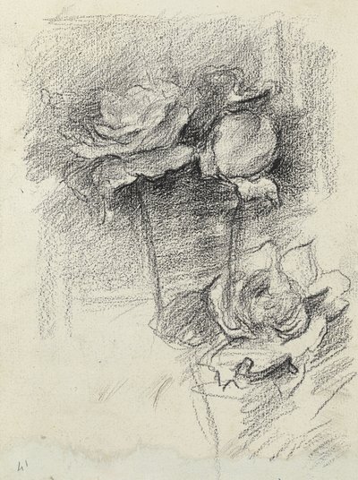 Stilleven van Rozen in een Vaas, ca. 1890 door Albert de Belleroche