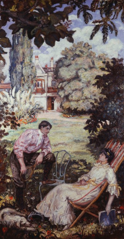 Een gesprek in de tuin; La Conversation au Jardin door Albert Andre