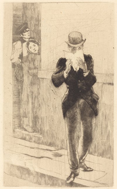 De brief aan Madame Henry door Albert Besnard
