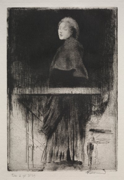 Vrouw met een Cape door Albert Besnard