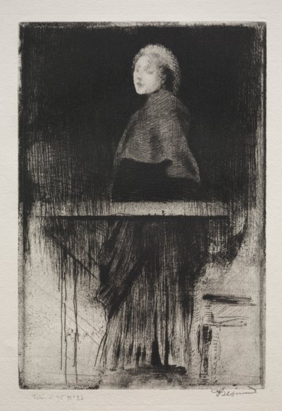 Vrouw met een Cape door Albert Besnard