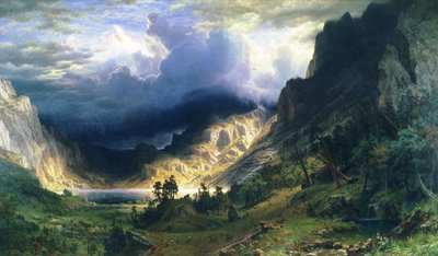 Een Storm in de Rocky Mountains - Mt. Rosalie door Albert Bierstadt