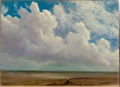 [Strandgezicht], ca.1871-73 (Olieverf op papier op vezelplaat) door Albert Bierstadt