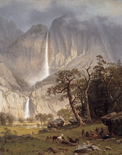 Cho-looke, de Yosemite Waterval, 1864 door Albert Bierstadt