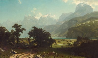 Meer van Luzern, 1858 door Albert Bierstadt