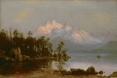 Bergkanoën door Albert Bierstadt
