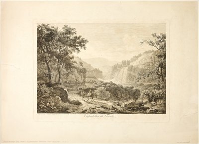 Watervallen van Tivoli door Albert Christoph Dies