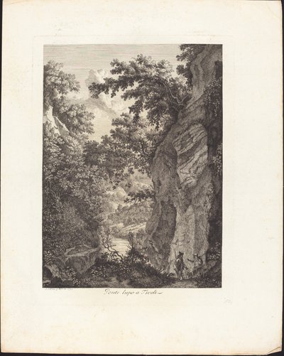 Ponte Lupo bij Tivoli door Albert Christoph Dies
