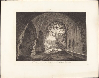 Donkere poort of ingang naar de villa van Mecenas door Albert Christoph Dies