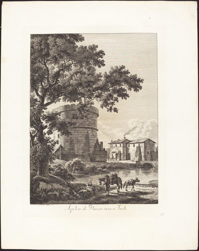 Graf van Plauzio nabij Tivoli door Albert Christoph Dies