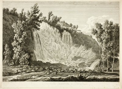 Waterval boven Tivoli, uit Malerisch geradete Prospecte aus Italien door Albert Christoph Dies