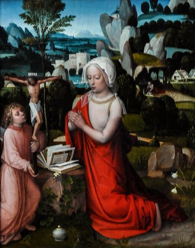 De Magdalena in een landschap door Albert Cornelis