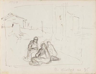 Karakterschetsen in het landschap door Albert Edelfelt