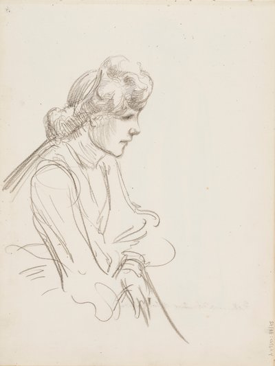 Zittende vrouw door Albert Edelfelt