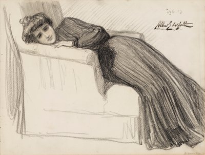 Rustende vrouw door Albert Edelfelt
