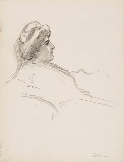 Vrouwelijk profiel (Ellan) door Albert Edelfelt
