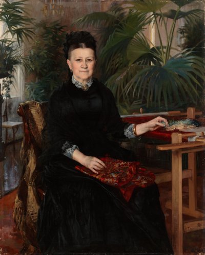 Portret van mevrouw Anna Sinebrychoff door Albert Edelfelt