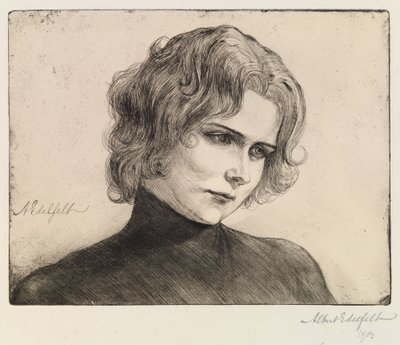 Portret van de actrice Elli Grahn-Niska; De actrice Elli Grahn-Niska door Albert Edelfelt