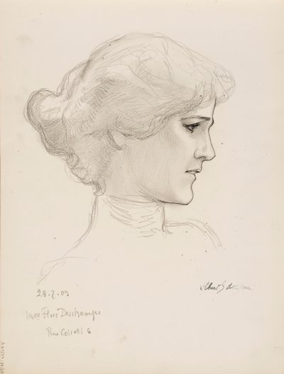 Mevrouw Flore Deschamps door Albert Edelfelt