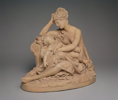 Venus en Amor, c.1864 door Albert Ernest Carrier Belleuse