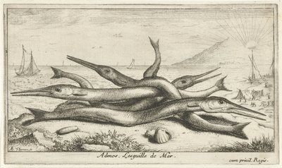 Gepen op het strand door Albert Flamen