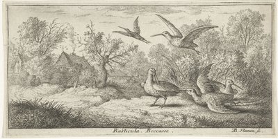 Landschap met houtsnippen door Albert Flamen