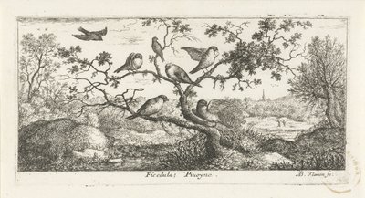 Landschap met snippen door Albert Flamen