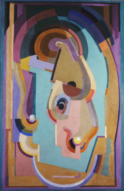 Compositie paars en groen; Compositie violet en groen door Albert Gleizes