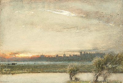 Arundel Kasteel, Sussex door Albert Goodwin
