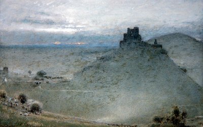 Corfe Castle door Albert Goodwin