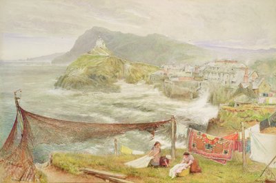 Ilfracombe, Devon, kijkend naar Hillsborough door Albert Goodwin
