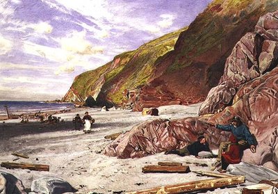 Lynmouth, Devon, het verhaal van het schipbreuk door Albert Goodwin