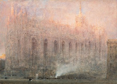 Kathedraal van Milaan door Albert Goodwin