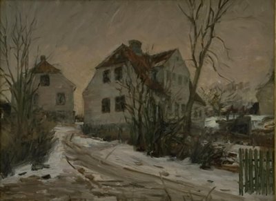 Winterdag in Lyngby door Albert Gottschalk