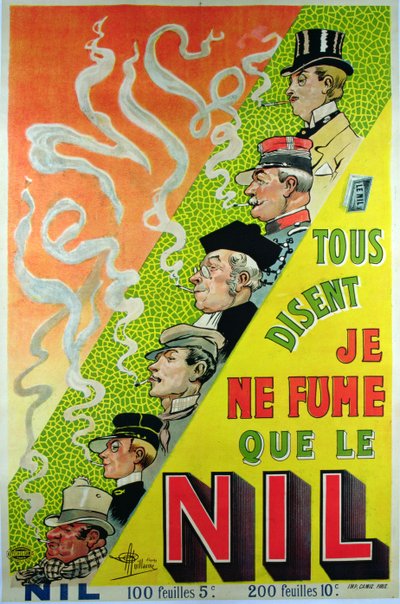 Poster voor het sigarettenmerk Le Nil door Albert Guillaume