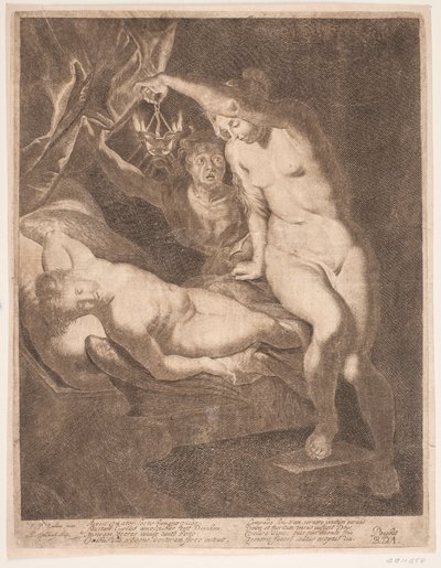 Psyche en de slapende Amor door Albert Haelwegh