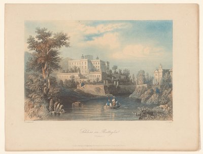 Gezicht op Castello del Catajo te Battaglia Terme door Albert Henry Payne