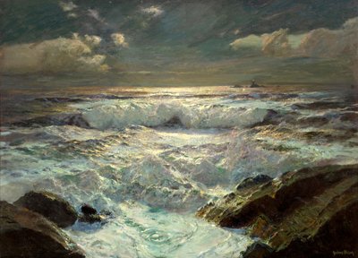 Het licht van de beugschepen (olieverf op doek) door Albert Julius Olsson